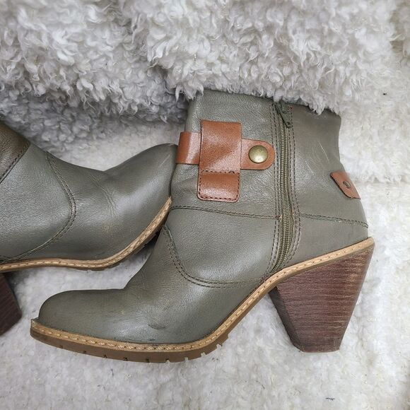 Anthropologie Lucky‎ Penny Multi-color Leather Ankle Boots sz 8 - Picture 7 of 8